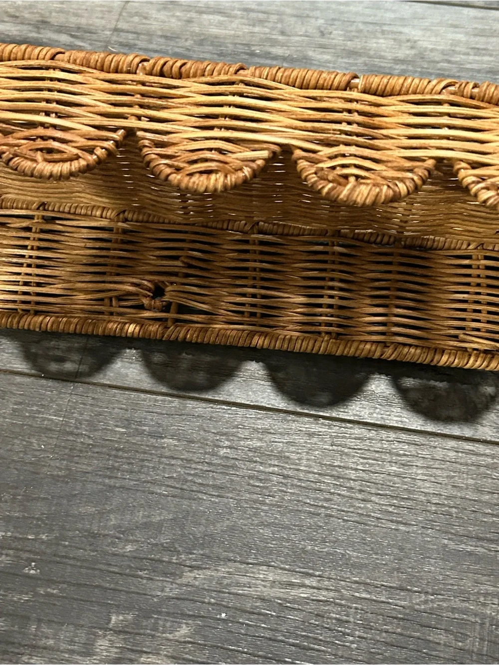 Woven Rattan Wall Shelf Pair - Natural Brown